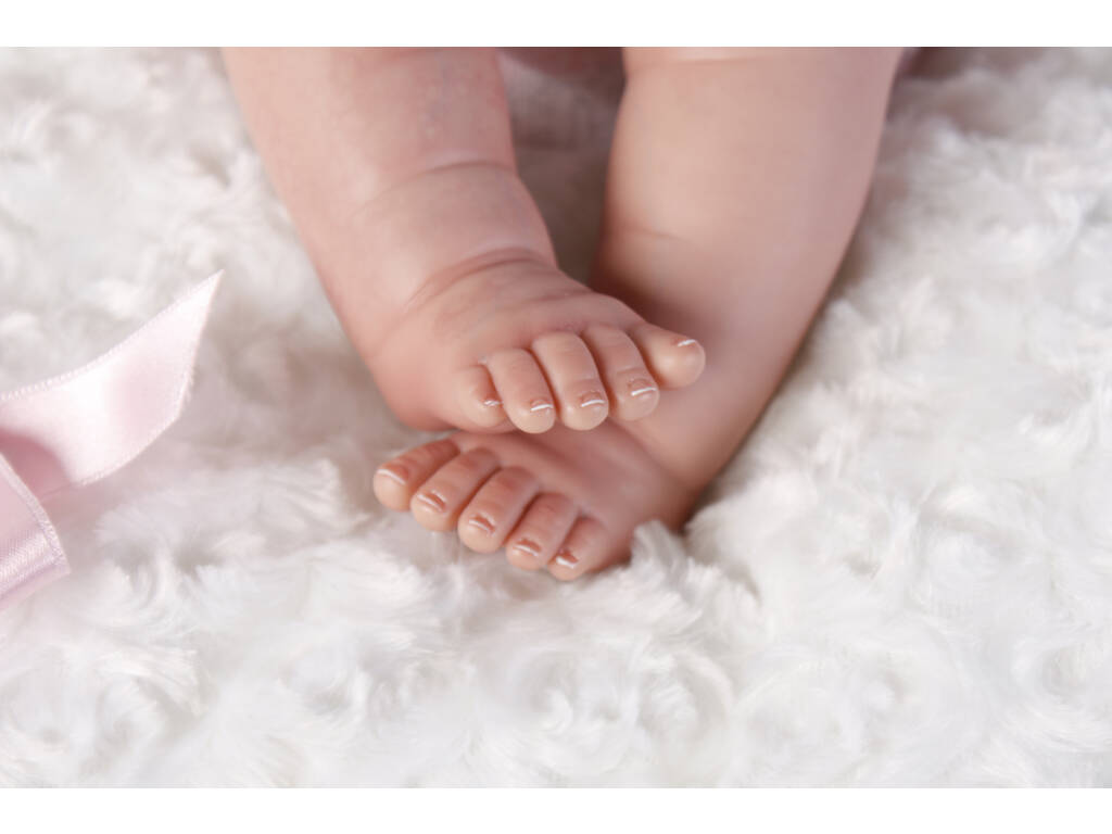 Muñeca Reborn Baby 52 cm Vestido Blanco Berbesa 5301