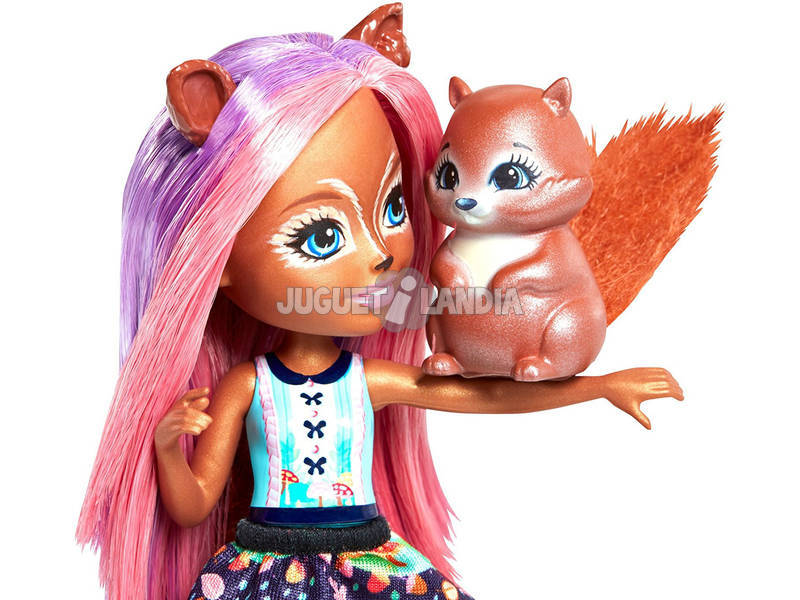Enchantimals Puppe und Maskottchen Sancha Eichhörnchen MattFMT61