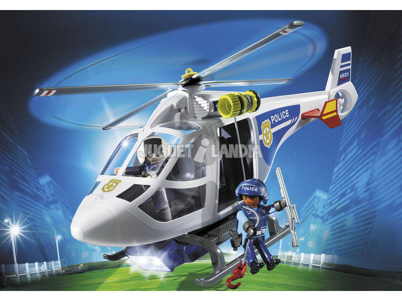 Playmobil Helikopter Polizei mit Lichtern Led 6921