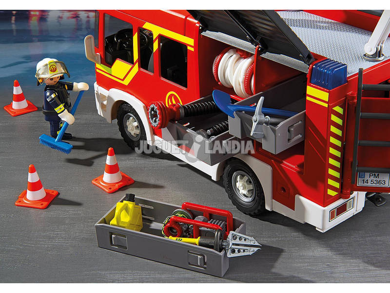Playmobil Camion de Pompiers avec Lumières et Sirène