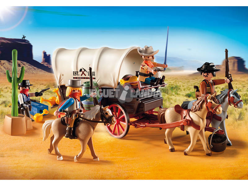  Playmobil caravane avec bandits