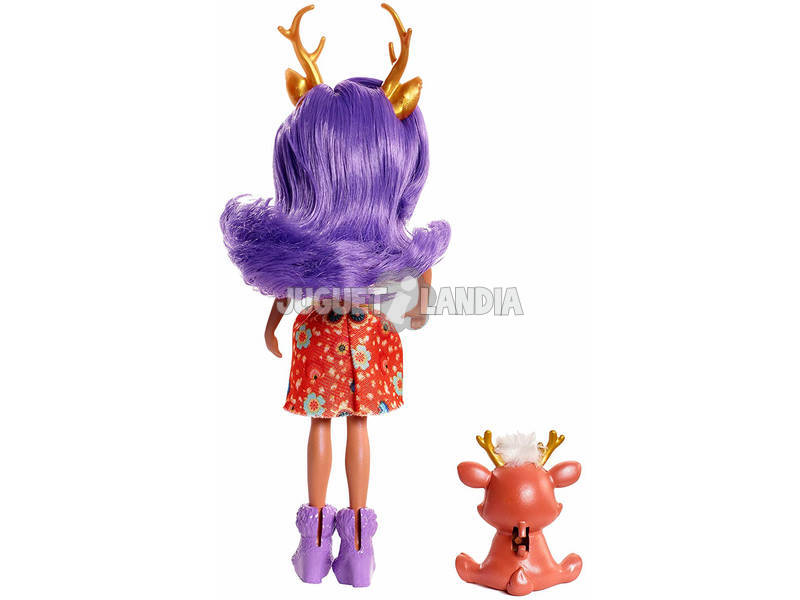 Enchantimals Muñeca y Mascota Ciervo Boneca e Animal de Estimação Viado Mattel FNH23
