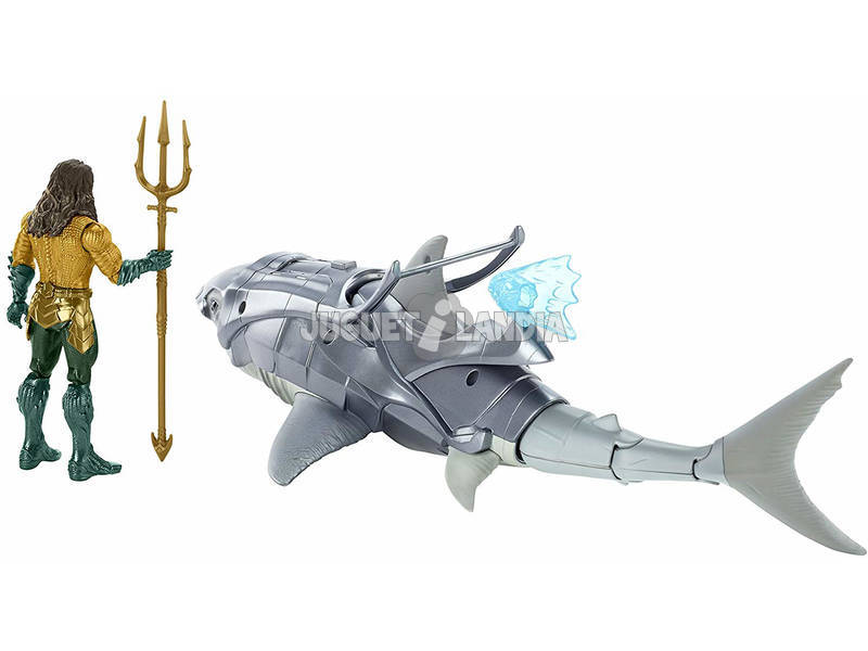 Aquaman Tiburón Con Figura Aquaman Mattel FWX37