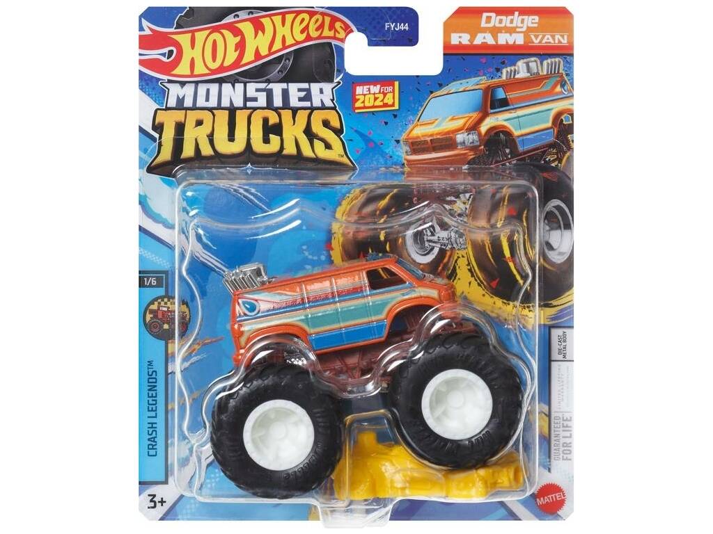 Hot Wheels Vehículo Monster Truck 1:64 Mattel FYJ44