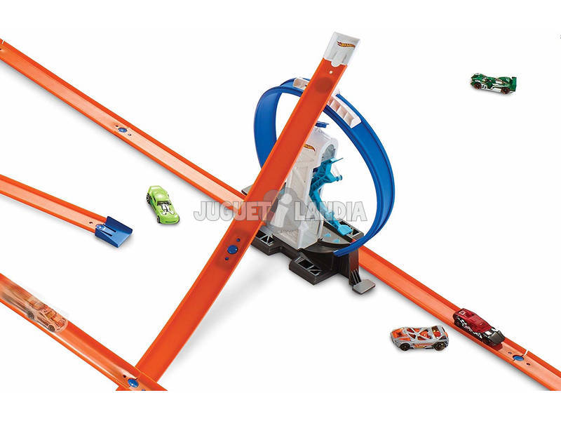 Hot Wheels Track Builder Looping Mit Werfer Mattel DMH51