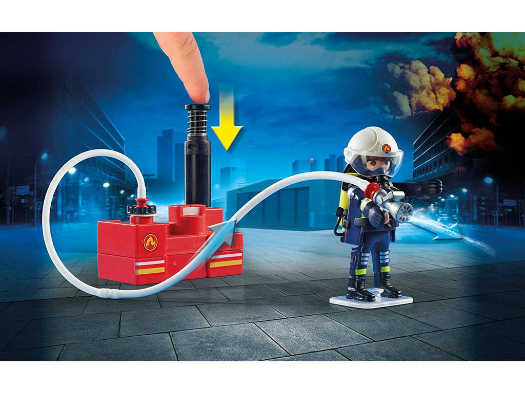 Playmobil City Action Squadra dei Vigili del Fuoco con pompa d'acqua 9468