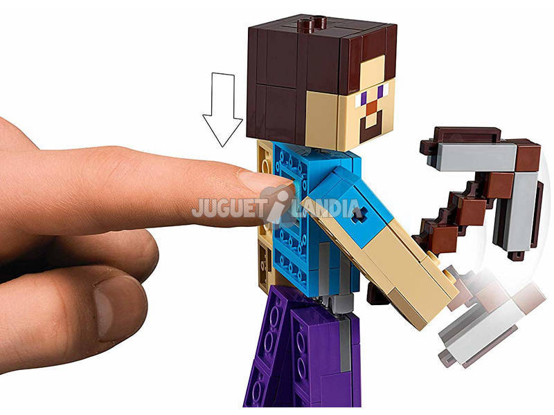 Lego Minecraft BigFig Series 1 Steve avec Perroquet 21148 