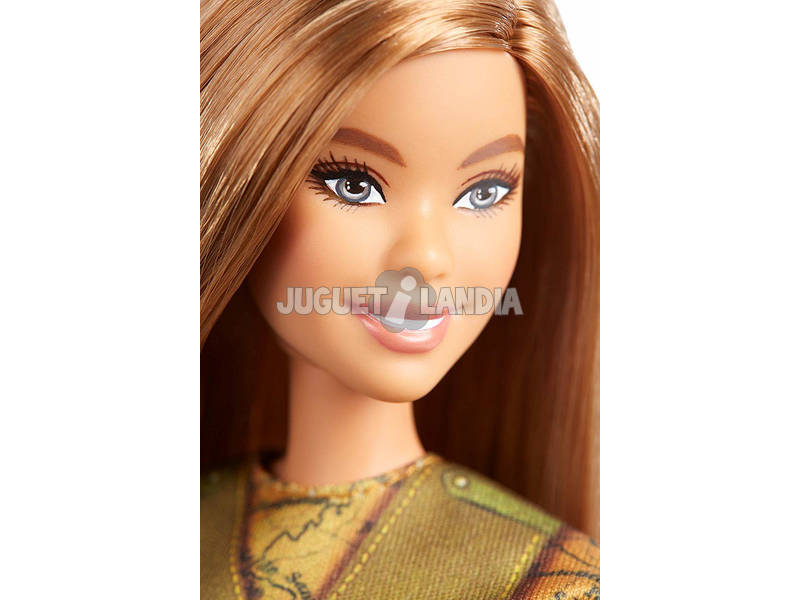 Barbie Carriere Fotoreporter Bambola Bruna con Cucciolo di Leone National Geographic Mattel GDM46