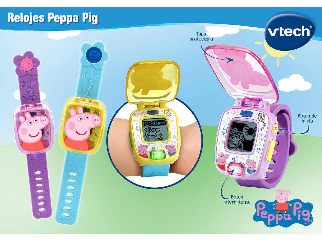 Peppa Pig Reloj Morado Vtech 526022
