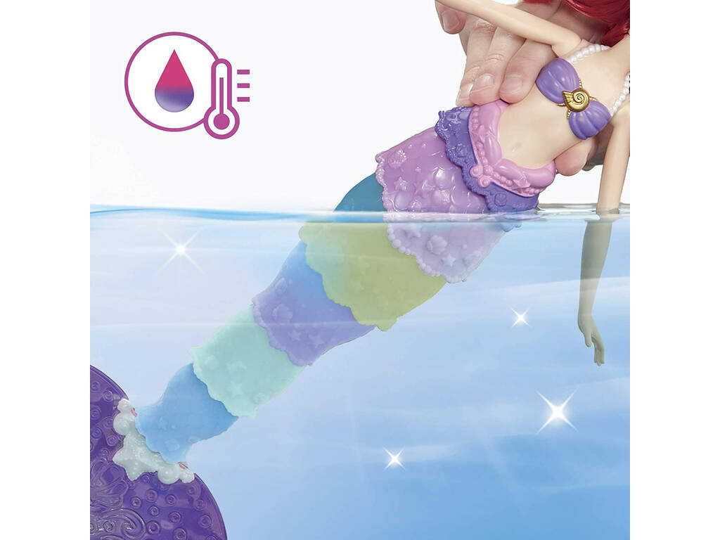 Muñeca Princesas Disney Ariel Cola Arcoíris Hasbro F0399