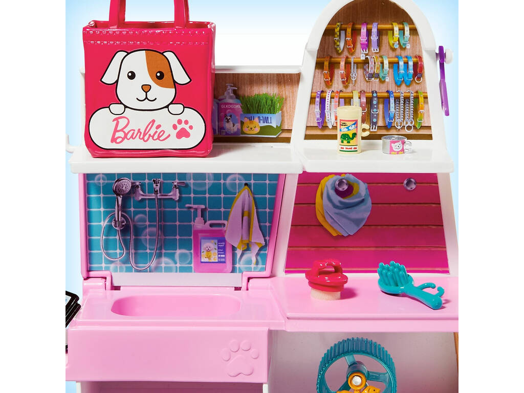 Barbie Mobilier coffret Poupée et Son Animalerie Mattel GRG90