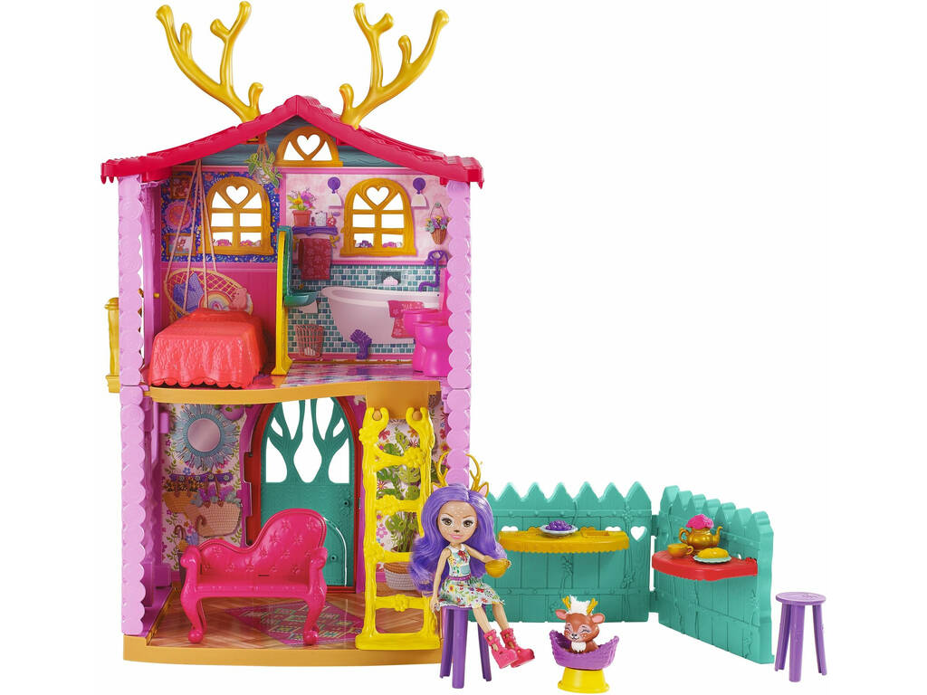 Enchantimals Danessa Deer com Casa Veado Mattel GYJ18