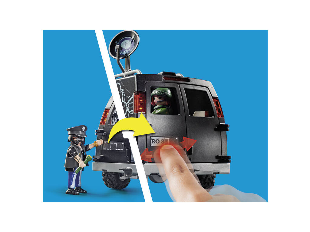 Playmobil City Action Helicóptero de Policía Persecución del Vehículo Huido 70575