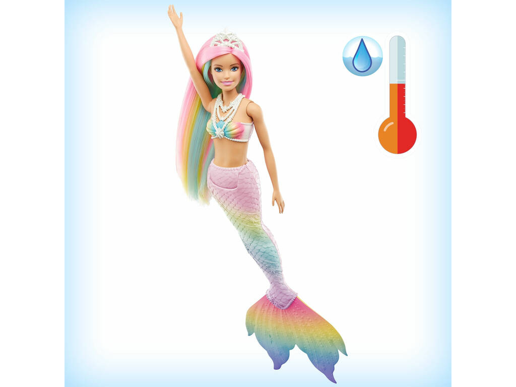 Barbie Dreamtopia Sirène Magique Chevelure Arc-en-Ciel Mattel GTF89