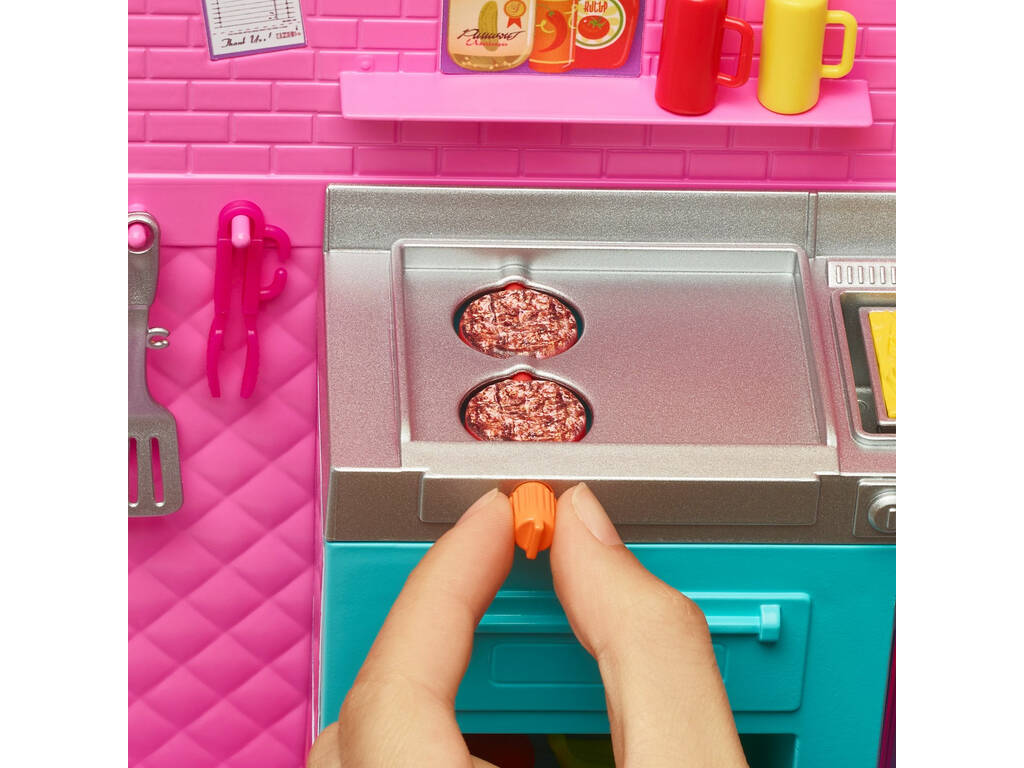 Barbie e Irmãs Veículo Restaurante com Acessórios Mattel GWJ58