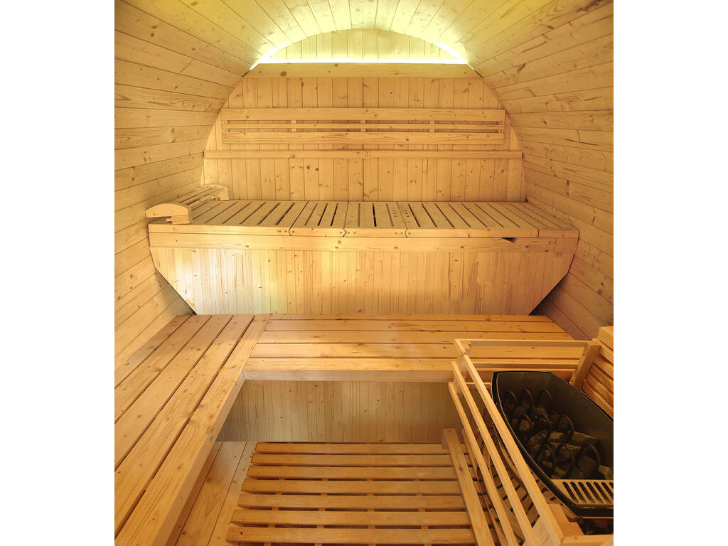 Sauna da esterno Gaïa Luna 6 posti 220x205x250 cm