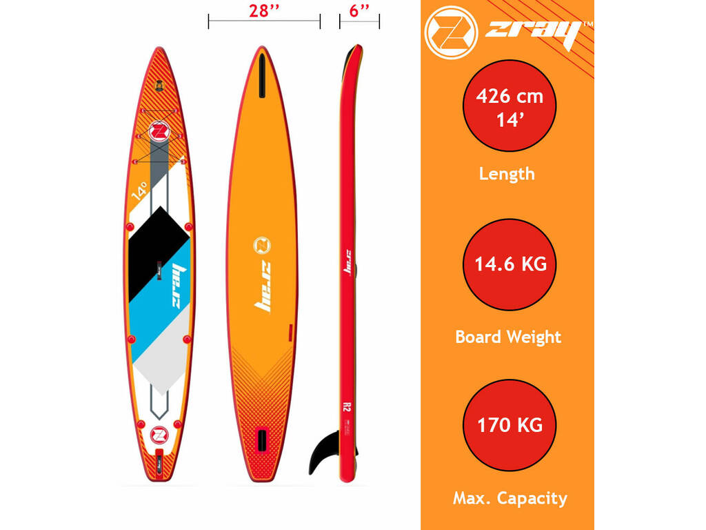 Tavola da Paddle Surf gonfiabile Zray SUP Rapid da 426x71x15 cm