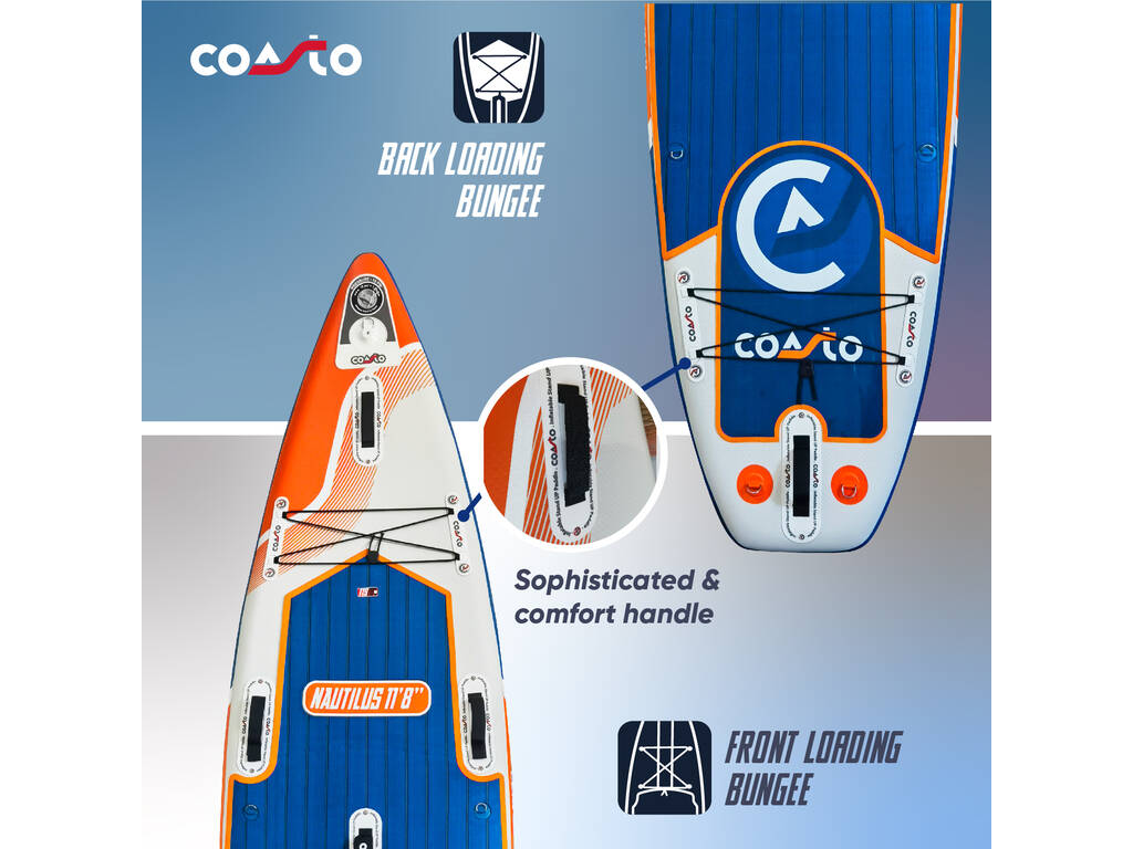 Tavola da Paddle Surf gonfiabile Coasto Nautilus da 355x86x15 cm