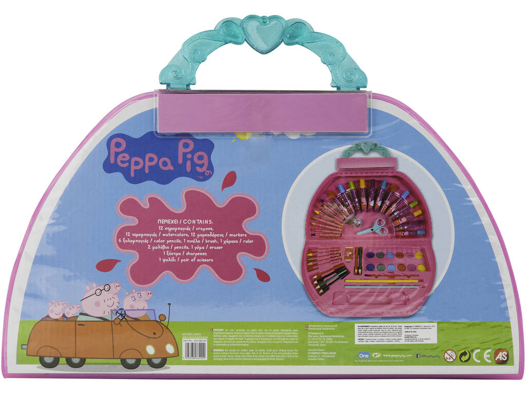 Maletín Artístico 50 Piezas Peppa Pig Cefa Toys 21864 
