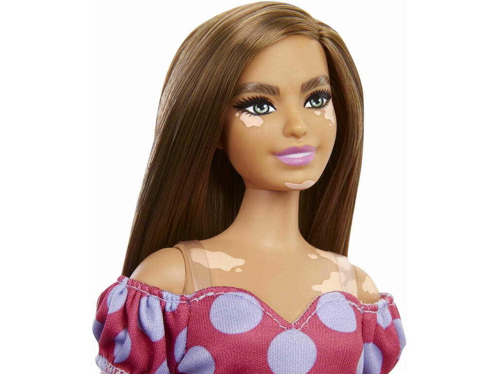 Barbie Fashionista Vitiligio Polka Dot Kleid Mattel GRB62