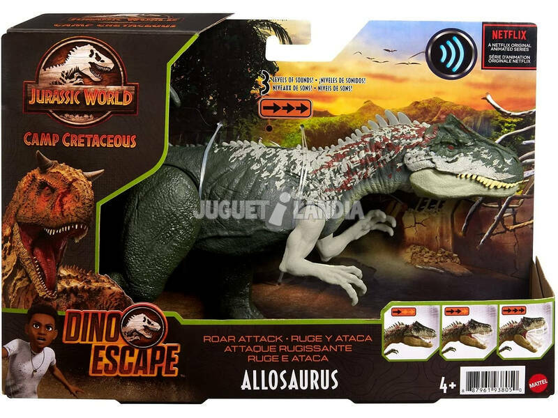 Jurassic World Allosaurus Roar Attack Mattel GWD10