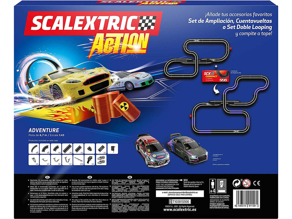 Scalextric Action Adventure Rennstrecke T10381S500