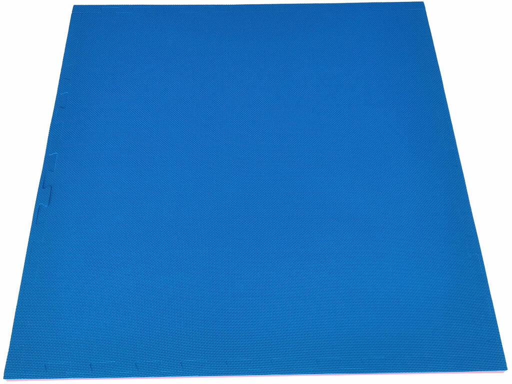 Karate-Bodenplatte 102x102x2 cm Rot und Blau Härte 40°