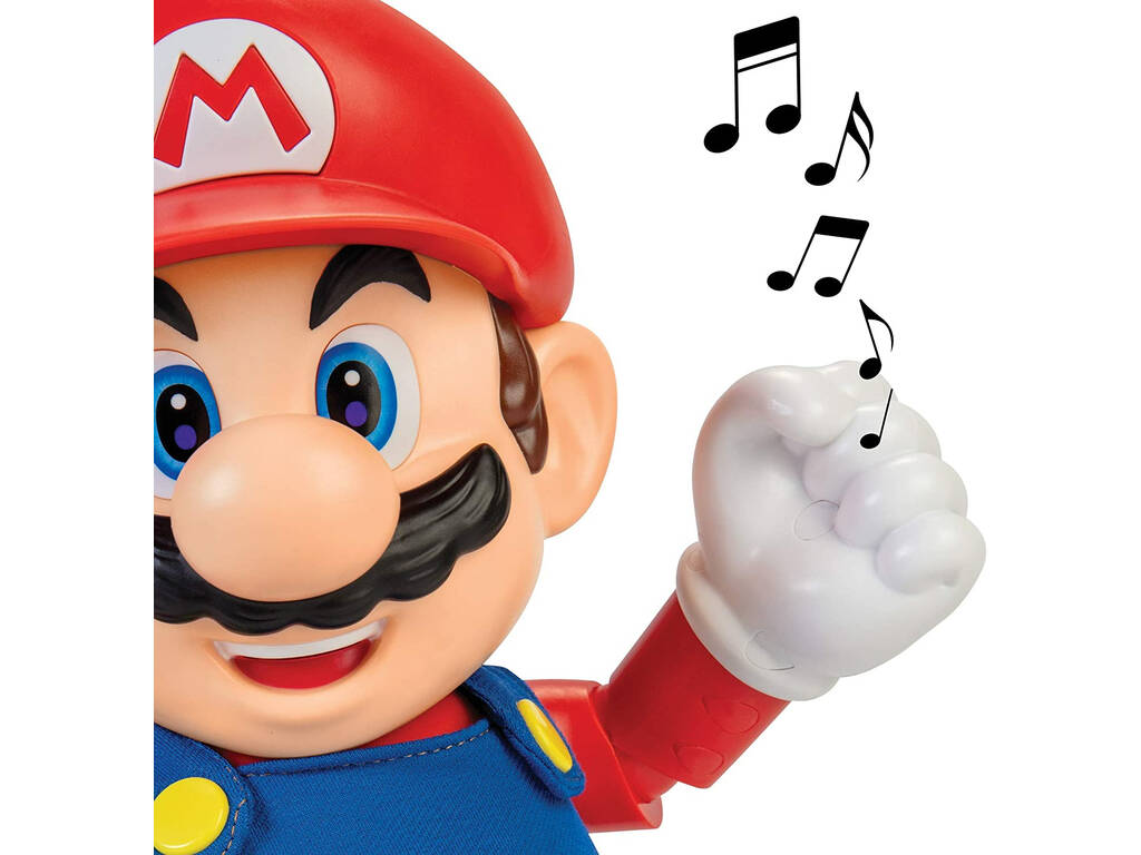 Super Mario Figura 30 cm. Articulada Interactiva com Música e Fala Jakks 404304