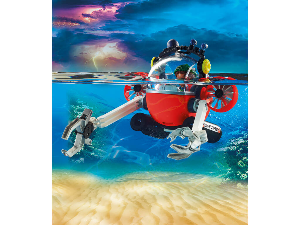 Playmobil Rescate Marítimo Operacion Medioambiente con Bote de Buceo 70142