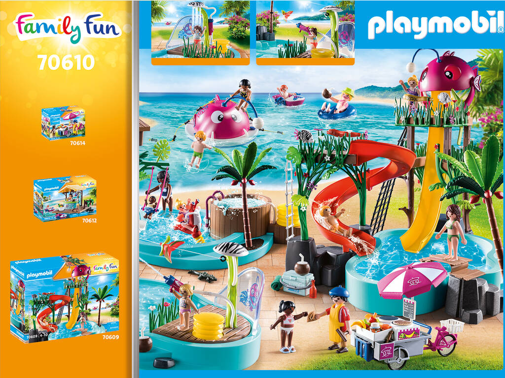 Playmobil Piscina divertente con spruzzatore d'acqua 70610