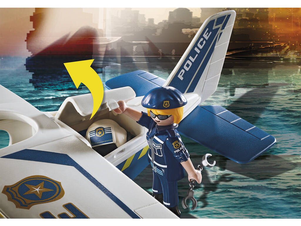 Playmobil Polícia Hidro-avião Perseguição de Traficante 70779