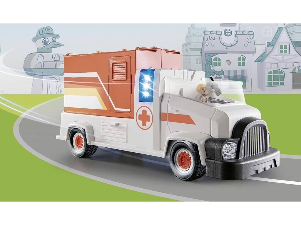 Playmobil Duck On Call Ambulance Truck 70913