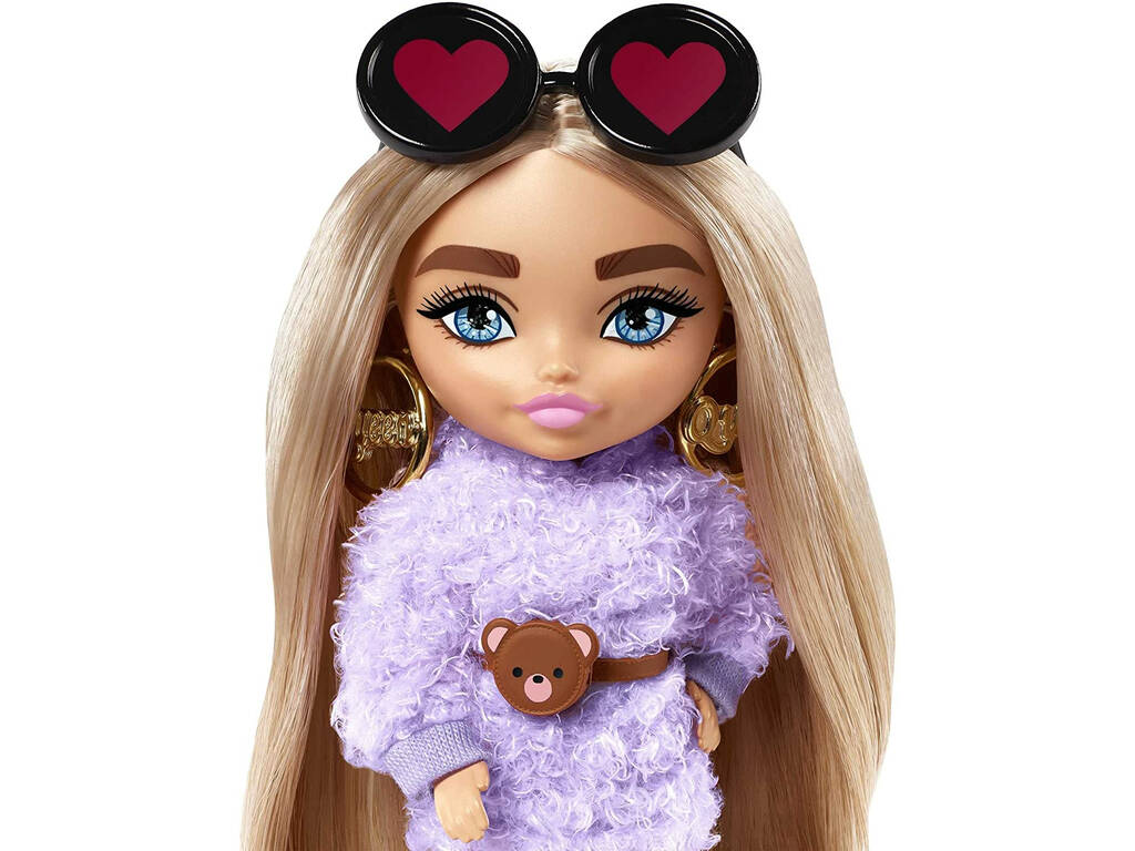 Barbie Extra Mini Bionda con Felpa Viola Mattel HGP66