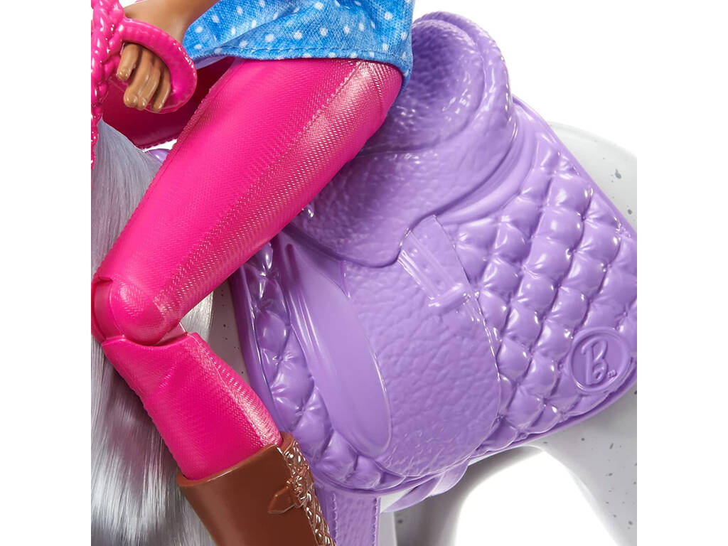 Barbie Brunette Temps d'équitation avec cheval Mattel HCJ53