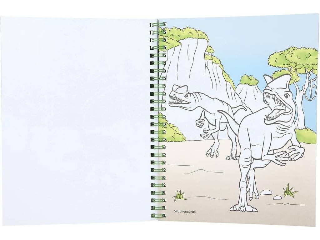 Dino World Livro para Colorir Com Lâminas Depesche 11385