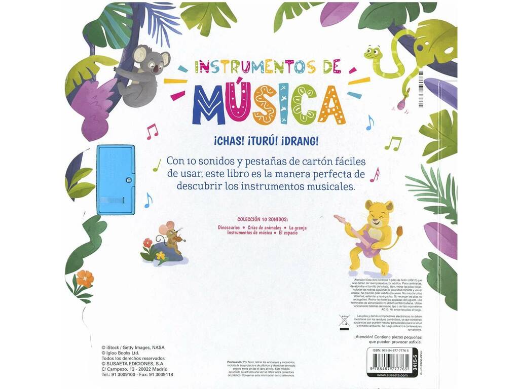 10 Sons Livro Instrumentos Musicais Susaeta S3415005