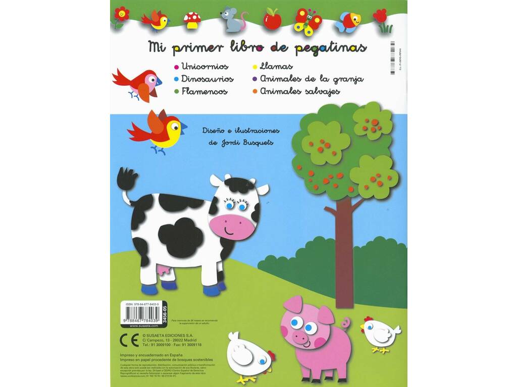 Mon premier livre d'autocollants Animaux de la ferme par Susaeta S3456005