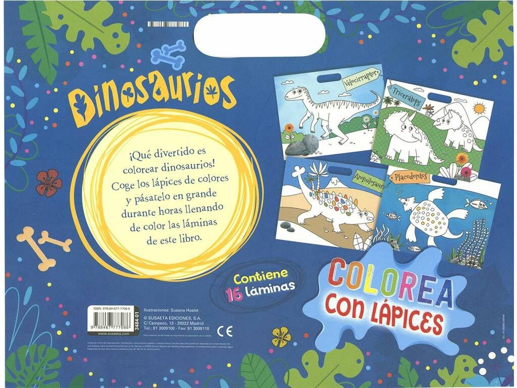 Pinta com Lápis Dinossauros Susaeta S3484001