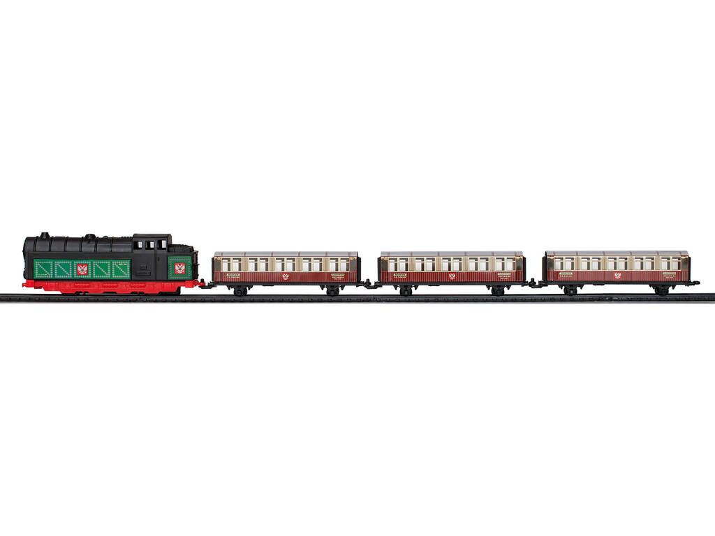 Tren Trans Siberian Express con Luz, Estación y Encarrilador Pequetren 401