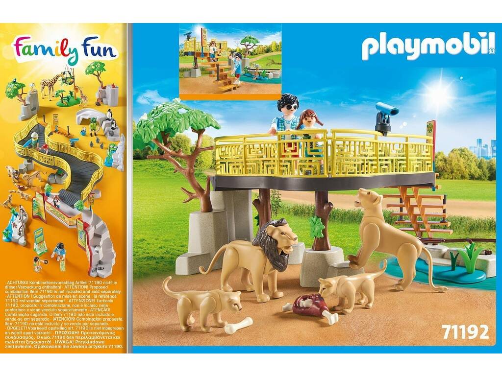 Playmobil Leões Com Recinto Exterior 71192