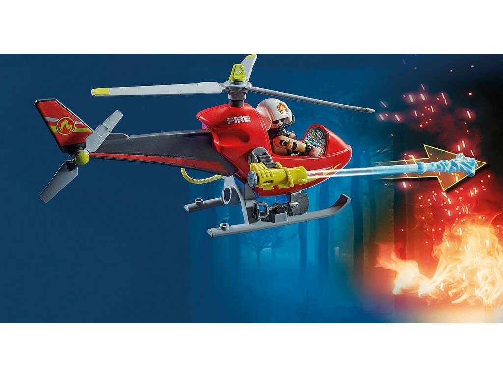 Playmobil Helicóptero de Bombeiros 71195