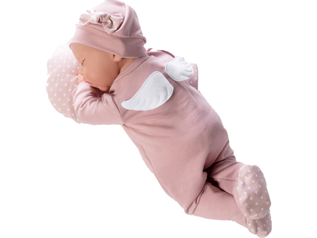 Neugeborene Puppe Luna Sweet Dreams mit Flügel 42 cm. Antonio Juan 33226