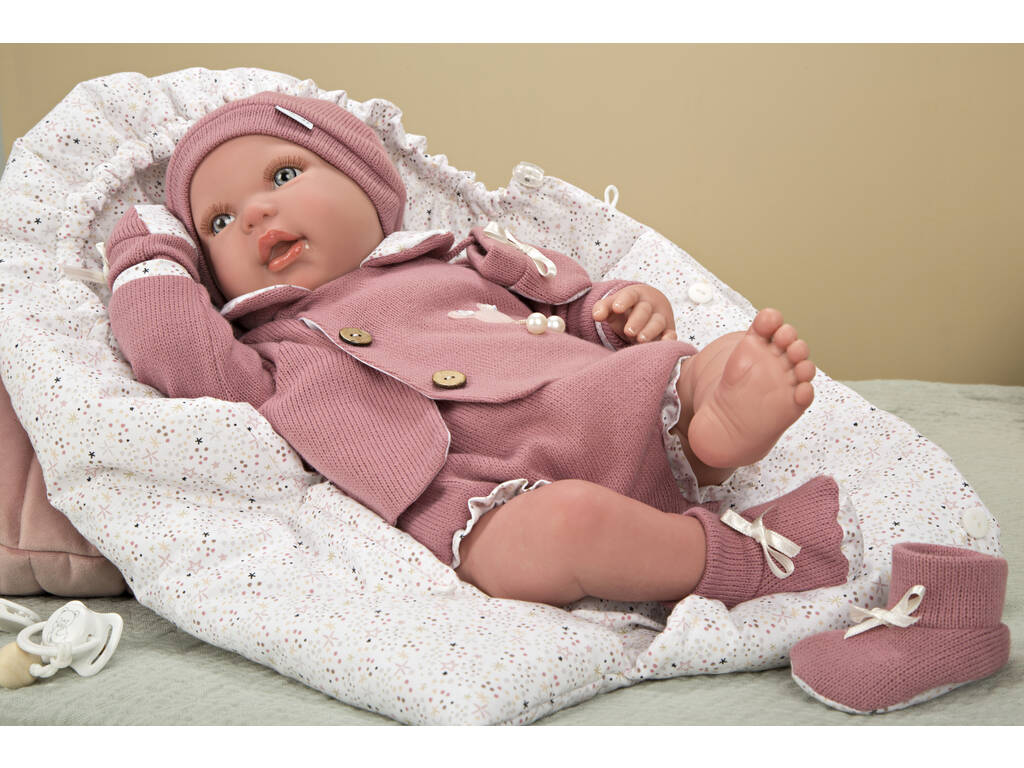 Boneca Reborn 45 cm. Mia com Saco de Dormir Arias 98115