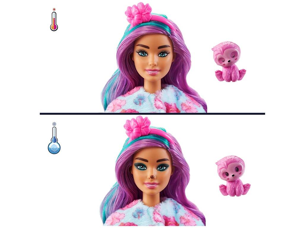 Barbie Cutie Reveal Muñeca Perezoso Mattel HJL59