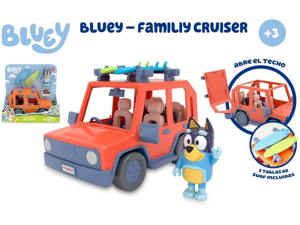 Bluey Family Cruiser con figura Famosa BLY03000