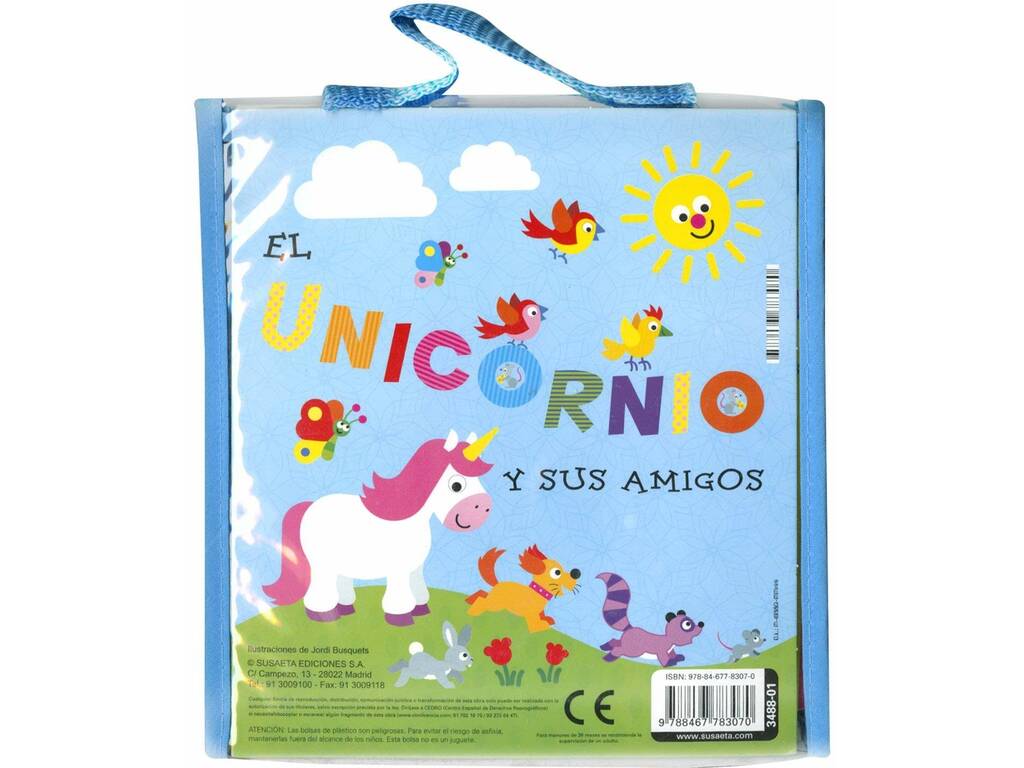 Libro de Baño con Muñeco El Unicornio y Sus Amigos Susaeta S3488001