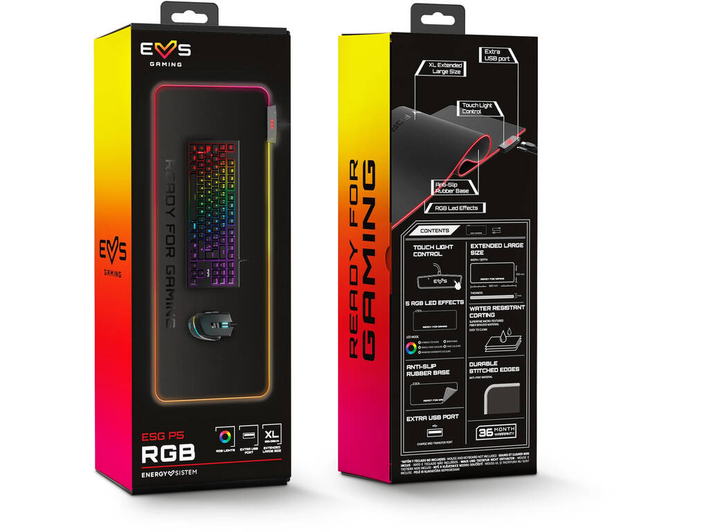 Alfombrilla Gaming Mouse Pad ESG P5 RGB Energy Sistem 77927