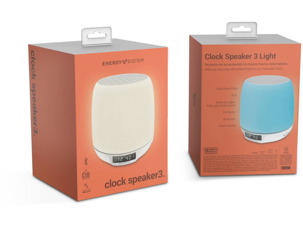 Altavoz Despertador Clock Speaker 3 Light Energy Sistem 44870