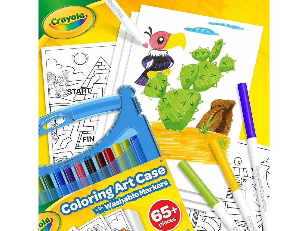 Maletín Rotuladores Lavables Supertips 65 Piezas de Crayola 04-0377