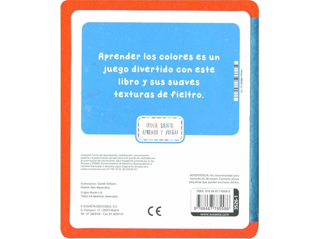 Mon livre de feutre Mes premières couleurs Susaeta S3526001